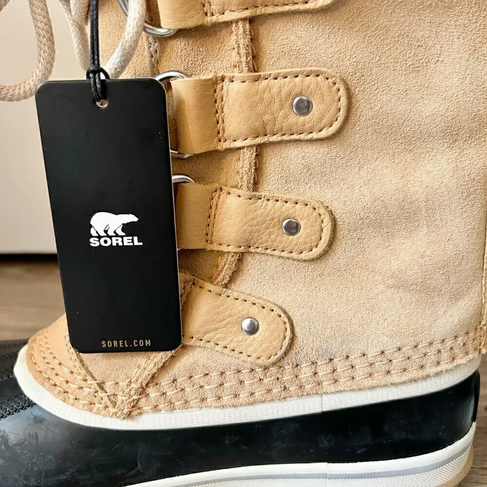 Sorel Women's Joan of Arctic Faux Fur Waterproof Snow Boot in Honest Beige NWT